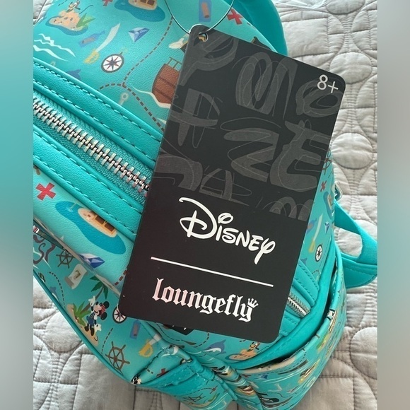 Loungefly Disney Mickey & Friends Pirates Blue
Faux Leather Mini Backpack Bag main image 5